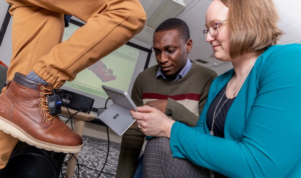 Pulse Lab collaborators developing and testing a mobility sensor for the able app